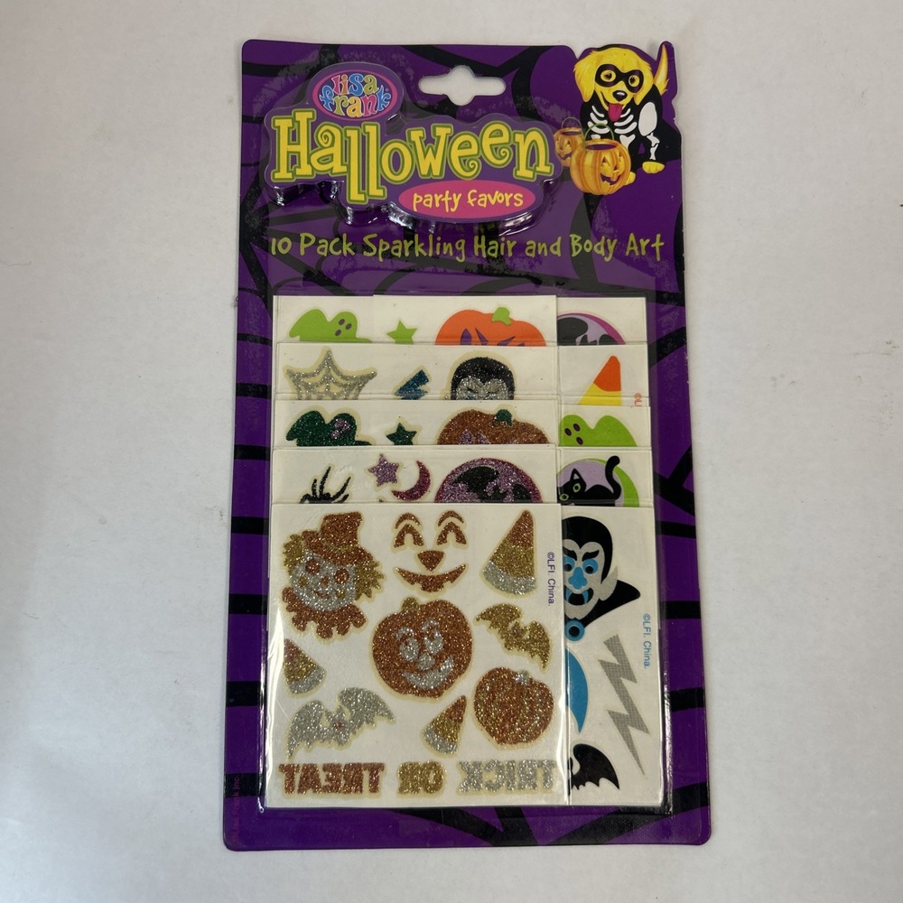 Vintage 90s Lisa Frank Fall Halloween Hair And Body Art